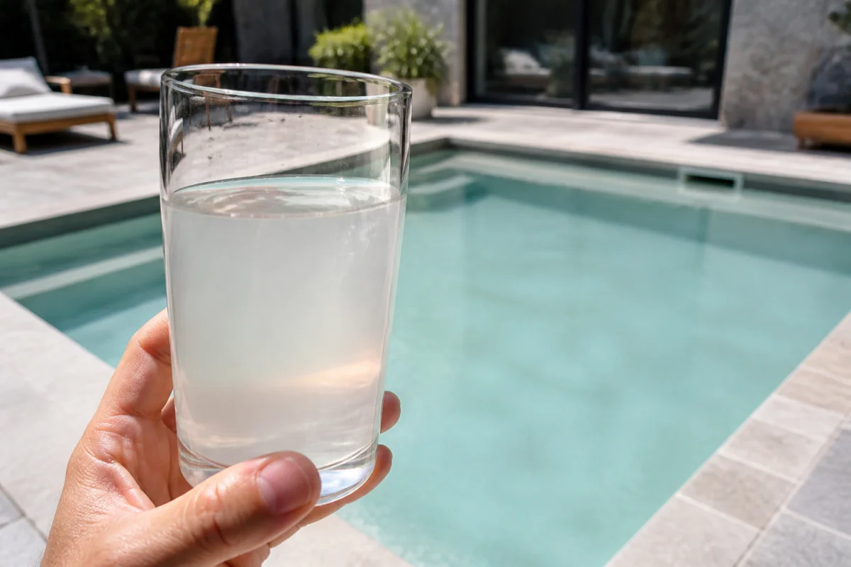pourquoi l'eau de ma piscine est blanche
